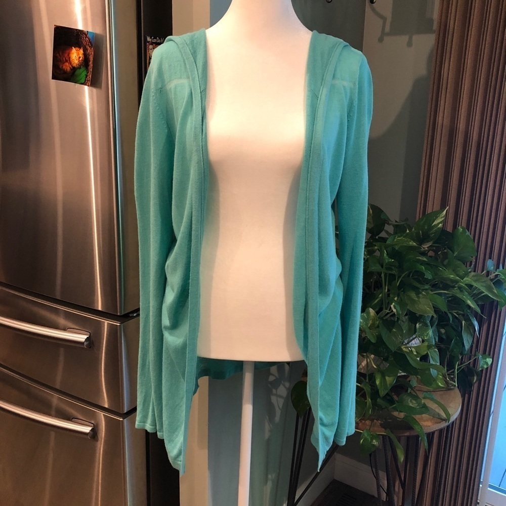 Cynthia Rowley Linen Blend Open Front Cardigan Sweater Sz S